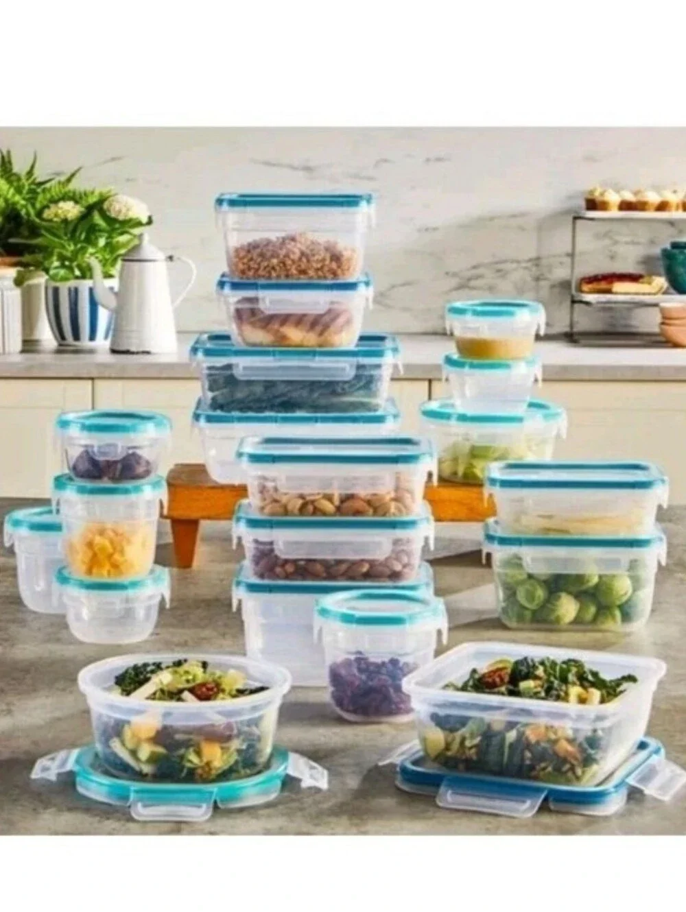 Snapware 38 Pc Plastic Food Storage Container Set BPA Free Kitchen Snaplock Lids